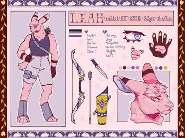 My rabbit OC ref sheet! (Base price + shaded headshot [$127])