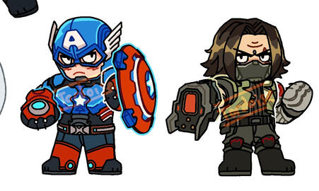 Captain America, Winter Soldier (2 of them! $30) Captain America, Winter Soldier (2 of them! $30)