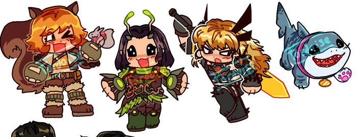 Squirrel Girl, Mantis, Magik, Jeff (4 characters! $60) Squirrel Girl, Mantis, Magik, Jeff (4 characters! $60)